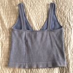 Seamless ribbed crop tank Blue Photo 1