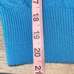 Intermix  Womens 100% Cotton Crew‎ Neck Pullover Crochet Sweater Blue Petite Photo 7