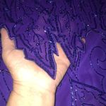 Morgan Taylor Evening dress silk beaded long sleeve V-neck vintage size 8 Photo 4