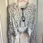 Rag and Bone  Womens Calista Elastic Waist Floral Long Sleeve V-Neck Top Photo 0