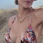 18K Gold Plated Carabiner Screw Lock Necklace Stainless Steel Womens Jewelry Photo 7