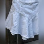 Aerie  White Denim Circle Mini Skirt Photo 3