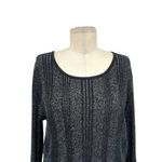 Harley Davidson Metallic Silver Black Ribbed Knit‎ Pullover Sweater Size XL Photo 1