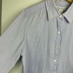 Brooks Brothers  Womens Irish Linen Button Down Shirt Top Sz Large Purple Photo 5
