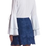 Sugar Lips Sugar + Lips Suede Scalloped Hem Mini Skirt Size Small Photo 1