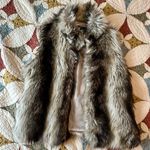 Ci Sono  Faux Fur Vest Brown Tan Size L Cozy Fall Layer Photo 0