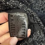 Cupcakes & Cashmere Gregory Tweed Fringe Open Front Blazer Size Medium Black Photo 5