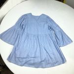 Mud Pie Raylee Blue Cotton Eyelet Babydoll Mini Dress Photo 1