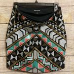 EXPRESS Sequin Mini Skirt Geometric Aztec Tribal Pattern Embellished Party Small Photo 5