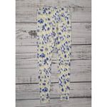 ALO YOGA Abstract Print Elastic Waistband Yoga Legging Pants White/Blue WMNS XS‎ White Photo 2