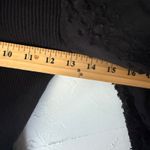 Almost Famous Black Ribbed Bodycon Dress Sheer Floral Mesh Balloon Sleeve Party Photo 5