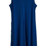 Chico's Chico’s Easy Chic Sleeveless V Neck Short Dress Womens Size 2 12/14 Blue Pockets Photo 0