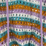 Say What? Say What NY crochet cropped sweater tank top knit colorful M festival boho Photo 2