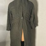 Sonoma Life+Style Olive Green Cable Knit Sweater M Cardigan Duster Fall Winter Photo 0