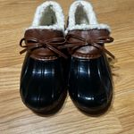 Jessica Carlyle Women's size 6 Waterpoof Loafer Shoes Slip On Flat Duck Shoes Brown Photo 3