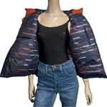 Patagonia  Women’s Size S Navy Blue Orange Bivy Hooded Down Vest Photo 6