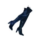 Catherine Malandrino  Deep Blue Velvet Over the Knee Boots Photo 9