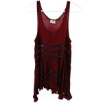 Free People Intimately Voile and Lace Trapeze Slip Dress Crimson Black Small Photo 1