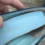 Vintage 60s Qualicraft navy blue suede velvet mod chunk heel round toe shoes Size 8 Photo 6