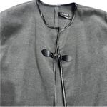 Torrid  Marled Knit Faux Leather Trim Cape Grey, OS New Photo 4