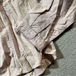 Massimo Dutti  Mauve pink washed pinstripe 100% Cotton Button Down Blouse Small Photo 1