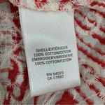 Banana Republic  Printed Lace Trim Babydoll Tank Top Red XS Photo 9