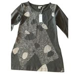 Make it Good hand printed Made in USA cotton tunic dress Size XS Gray Photo 1