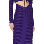 ALAÏA 3d Velvet Top in Ultraviolet 42 New Womens Cropped Knit Blouse Purple Size undefined Photo 0