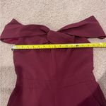 Adelyn Rae Red Crepe Twisted Off-Shoulder neckline Straight Leg Jumpsuit Photo 7