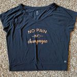 Gap fit Oversized Crop Top M Grey NO PAIN NO CHAMPAGNE Photo 1