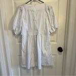 Madewell  Embroidered Poplin V-Neck Mini Dress With Pockets Size M Photo 4