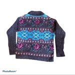 Vintage River Art Brown Rose Wool & Silk Cardigan Size Large Photo 1