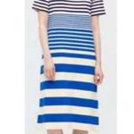 Uniqlo  X Marni Womens Blue Black Striped Midi T-Shirt Border Dress Medium Photo 7