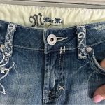 Miss Me  Thick Stitch Embellished‎ Floral Denim Capris Photo 3