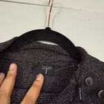 Tahari  Metallic Grey Button Detail Viscose Blend Sweater MSRP$88 NWT Photo 4