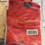 Colleen Lopez Red Point Elle Lace Collar V Neck Diamond Knit Sweater M Size M Photo 1