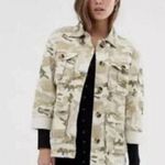 Bershka Camo Classic army jacket in beige Cotton Denim XS Casual Photo 1
