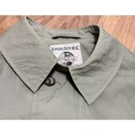 Banana Republic Vtg  Adult Nylon Trench Coat Khaki Green Safari 90's Career Sz M Photo 2