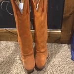 Dingo  Tall Suede Orange Cowboy Boots Leather Upper Balance 7.5 M Photo 6