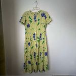 Vintage 90s First Focus Green Button Front Floral Midi Dress 9/10 Size M Photo 0