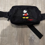 Disney Mickey Mouse Fanny Pack‎ Black Embroidered  Waist Bag Photo 0