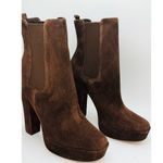 Paige  Chocolate Suede round Pointed Kyra Ankle Boots  size 10.5 Photo 4