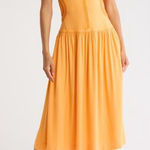 Joie  Vale Sleeveless Crochet Trim Midi Dress Photo 0