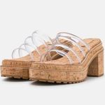 Cult Gaia NWOB Sev Clear Four-Band Platform Sandals Photo 0