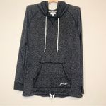 PINK - Victoria's Secret  Marled Black Stretch Pullover Oversized Hoodie Size XS Photo 1