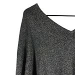 Lane Bryant NWT Sweater Womens 3X Black Metallic V-Neck Back Strap Dolman Cozy Photo 1