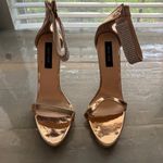 Peace + Love Rose Gold Rhinestone Strappy Heels Sz 8 Photo 3