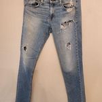 Rag and Bone Jeans Womens 27 Blue Denim Distressed The Dre Slim Fit Low Rise Pants Photo 0