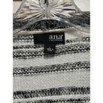 a.n.a  Cream/Black/Silver Striped Soft Open Knit Shawl Neck Cardigan‎ Size Large Photo 1