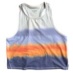 Athleta  Shanti Printed Crop Orange and Blue Ombre Tank Sz XL‎ Photo 1